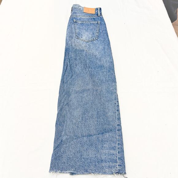 Denim Forum The '90s Vintage Maxi Jean Skirt Medium Wash Size 28 - Picture 5 of 6